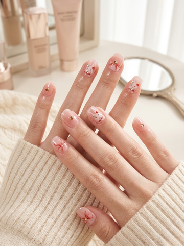 [NV-FY-020] Sweet Bunny & Red Bows Coquette Set
