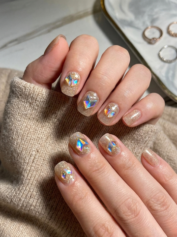 [NV-FY-022] Champagne Glow Butterfly Crystal Set