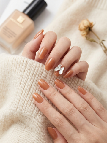 [NV-FY-031] Caramel Glow Minimalist White Butterfly Set