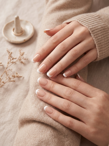 [NV-FR-001] Timeless Elegance Classic White French Tips